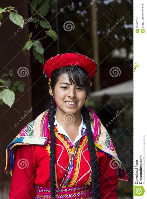 Young Woman From Cusco Peru Editorial Photo Image Of Clothing Andes