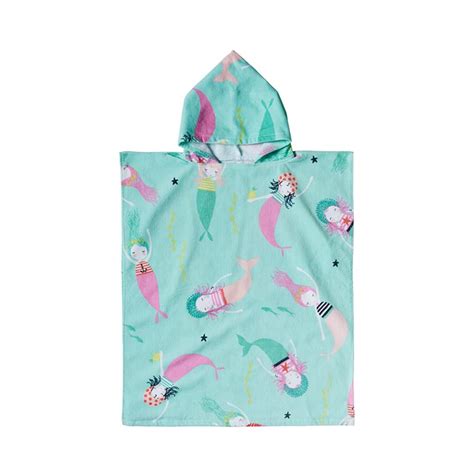 Adairs Kids Hooded Beach Towel Magical Mermaid Adairs