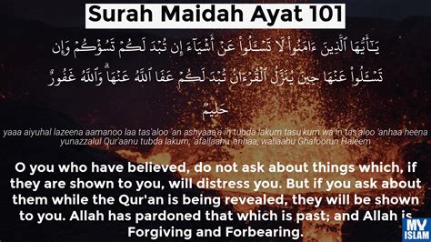 Surah Maidah Ayat 101 5101 Quran With Tafsir My Islam