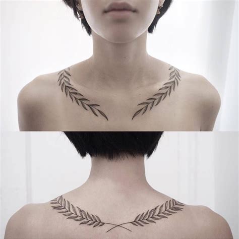 Blacktatts Instagram Okänd Artist Collar Tattoo Body Art Tattoos