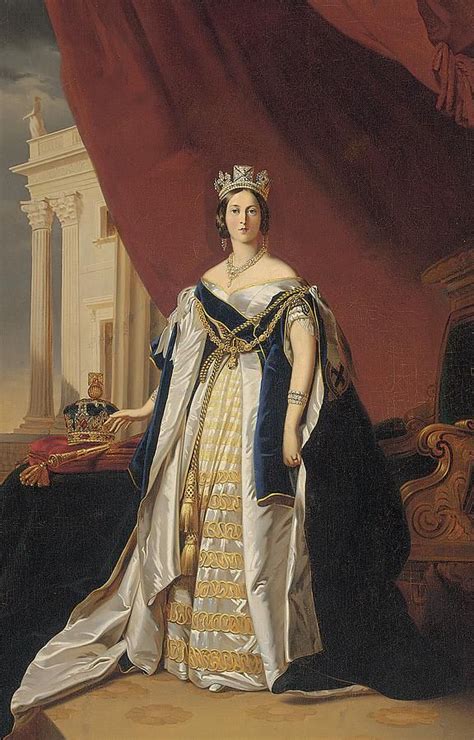 As part of the ceremony, peers of the realm were expected to come before the queen and pay their respects. Portrait Of Queen Victoria In Coronation Robes | Queen ...