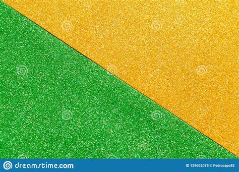 Background Mixed Glitter Texture Gold And Green Abstract Background Isolated Stock Photo