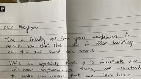 Neighbour Sends Man ‘mortifying Sex Note