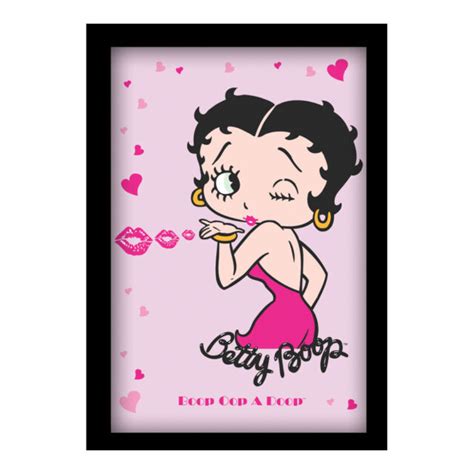 Betty Boop Kisses 13x19 Framed Gelcoat Poster Animated Iconic Cartoon