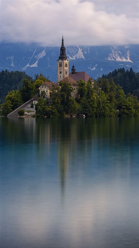 Architecture Building Portrait Display Church Slovenia Mountains