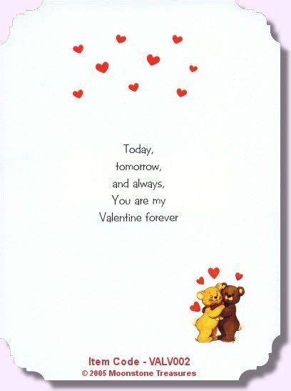Valentine Verse Valv002 Valentine Verses Verses For Cards