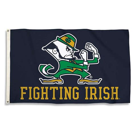 Notre Dame Fighting Irish 3 X 5 Flag Leprechaun