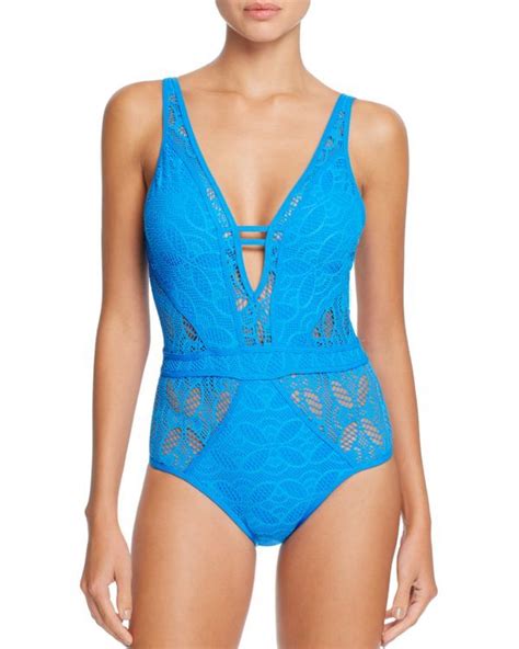 Becca By Rebecca Virtue Color Play Lace One Piece Swimsuit Women