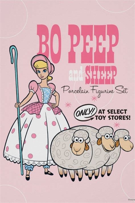 Toy Story 4 Retro Bo Peep Figure Set Ad Poster In 2022 Vintage Disney Posters