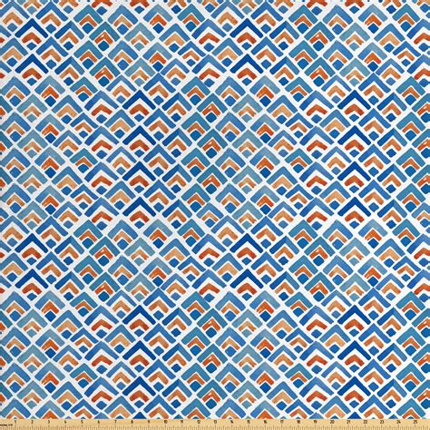 Japanese Fabric By The Yard Geometric Chevron Repeating Pattern In
