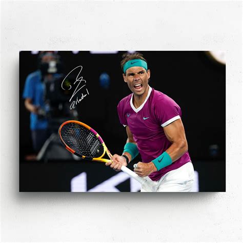 Canvas Rafael Nadal Aus Open Celebration Taylormade Memorabilia
