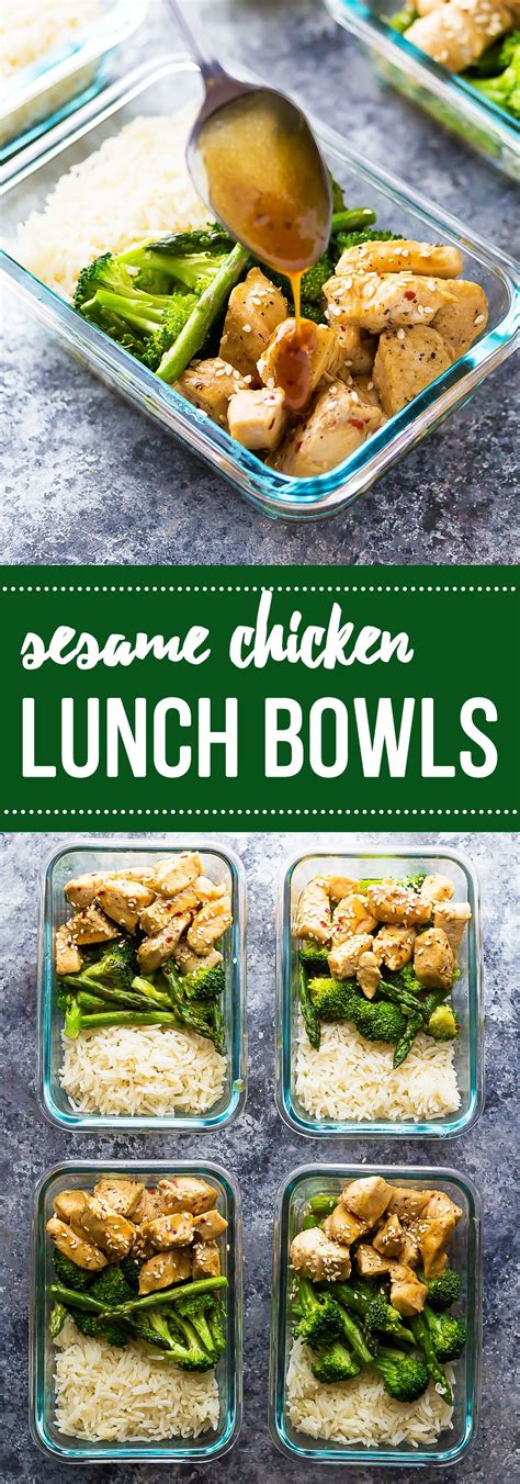 Blackened chicken caesar crispy bacon, garlic croutons, aged parmesan, signature dressing. Make these meal prep Honey Sesame Chicken Lunch Bowls and ...