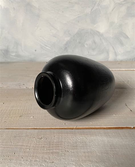 Small black vase Table decor Small vintage vase romantic | Etsy