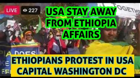 Ethiopians Protest In Usa Washington Dc Over Únrest In Their Country