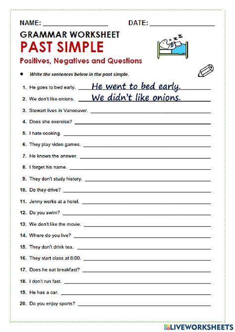 English Grammar For Kids English Worksheets For Kids English Lessons