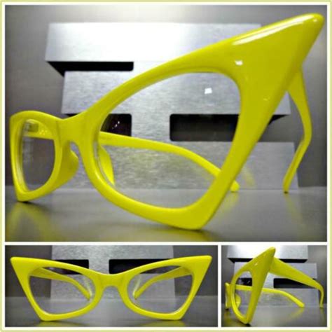 Classic Vintage Retro Exaggerated Cat Eye Style Clear Lens Eye Glasses 5 Colors Ebay