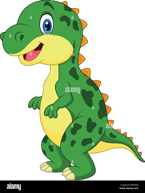 Cartoon Green Dinosaur Stock Vector Image And Art Alamy