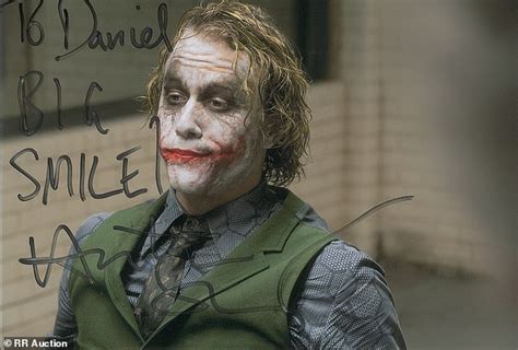 Rare Signed Photo Of Heath Ledger As The Joker In The Dark