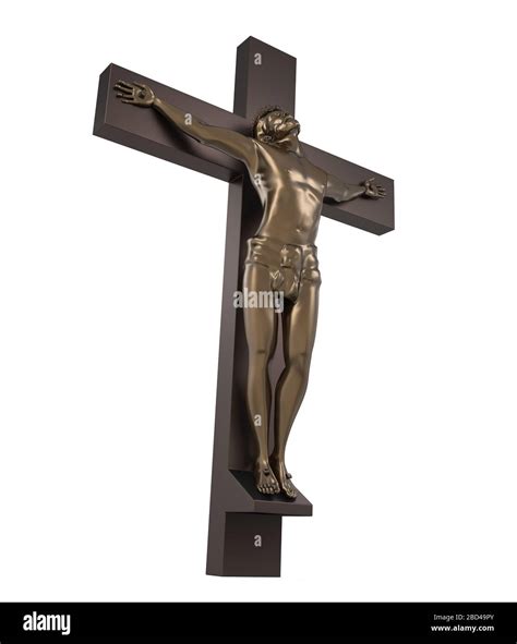 Statue Of The Crucifixion Of Jesus Christ Isolated Stock Photo Alamy