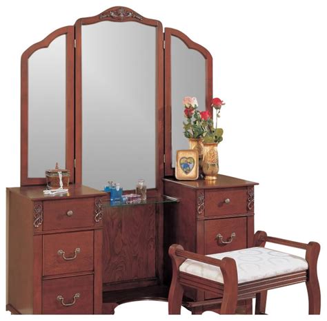 Look your best with makeup vanities, vanity tables and vanity sets from bed bath & beyond. Coaster Traditional Wood Makeup Vanity Table Set with ...