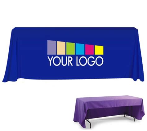 Custom Trade Show Table Cover With Logo For Marketing