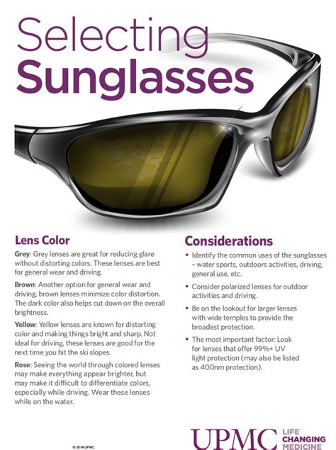 Sunglasses Lens Color Guide Les Baux De Provence