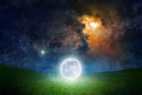 Unreal Fantastic Image Luminous Sphere Similar To Full Moon