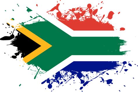 Printable Country Flag Of South Africa Ink Splat Vector Country