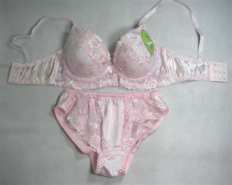 One Pink Pure Silk Lacy Underwire Thinly Padded Bra Set Ebay