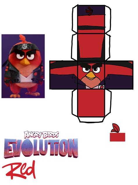 Angry Birds Evolution Unoficial Papercraft Red