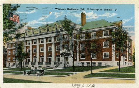 Womens Residence Hall U Of I Urbana Illinois Vintage Postcard In