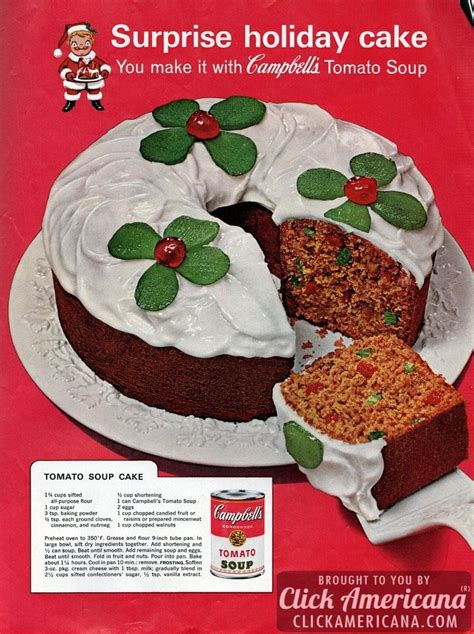 Tomato Soup Cakefruitcake Recipe 1962 Click Americana