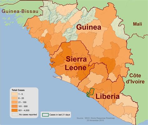 Specimens from 15 of 20 persons tested at institut pasteur in lyon, france, were positive for an ebola virus by polymerase chain reaction (2). CDC Global Health - Liberia