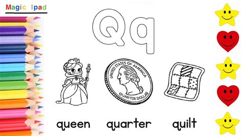 Como Dibujar Letra Q Aprender Ingles Para NiÑos 💓⭐ How To Draw Letter