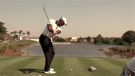 Tiger Woods Golf Swing Front Side View Slow Motion Analysis Driver