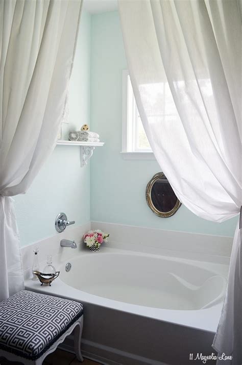 See more ideas about main bathroom, fabric shower curtains, bathroom. Our Aqua and Grey Master Bathroom | 11 Magnolia Lane