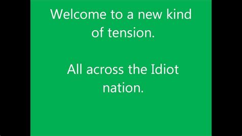 Lyrics Green Day American Idiot Youtube