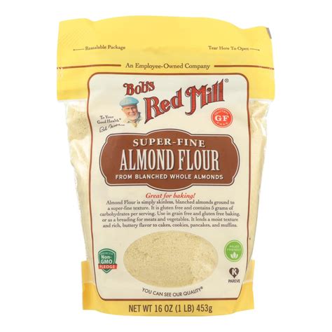 Bobs Red Mill Super Fine Almond Flour 16 Oz Resealable Bag Walmart