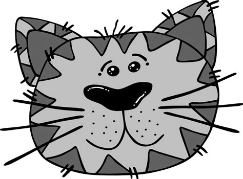 Onlinelabels Clip Art Cartoon Cat Face