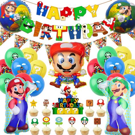 Buy Super Mario Birthday Party Supplies 44pcs Super Mario Party Decorations Set Super Mario Bros