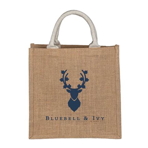 Small Natural Jute Bag Cotton Shoppers