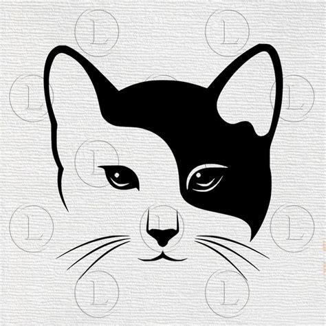 Cat Face Svg Cat Vector Graphics Cat Animal Clip Art Cat Etsy