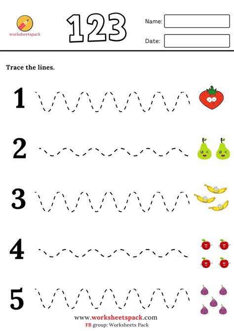 Tracing lines worksheets pdf