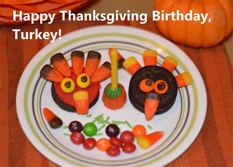 Happy Thanksgiving Birthday Turkey Counting Candles Happy