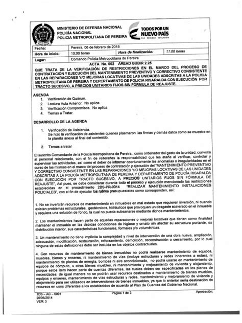 Acta De Restriccion Pdf