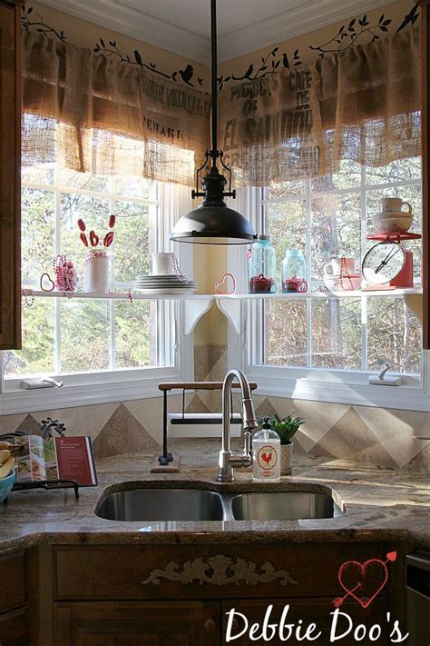 Styling the kitchen shelving with Valentine decor - Debbiedoos