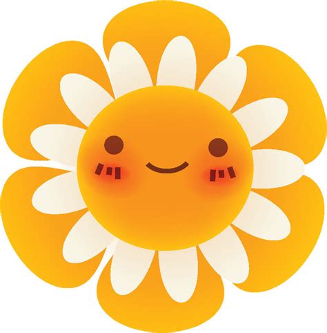 Cute Blushing Flower Cartoon Emoji 6 Vinyl Decal Sticker Shinobi