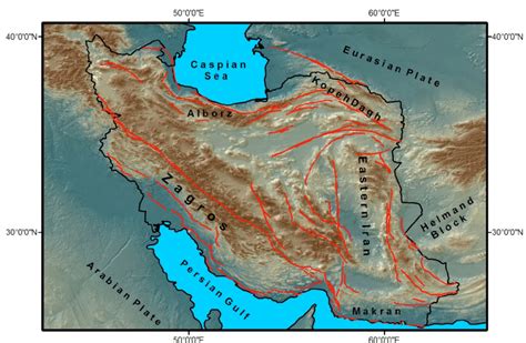 Iran Relief Map