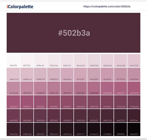 Pantone 7645 C Color Hex Color Code 502b3a Information Hsl Rgb