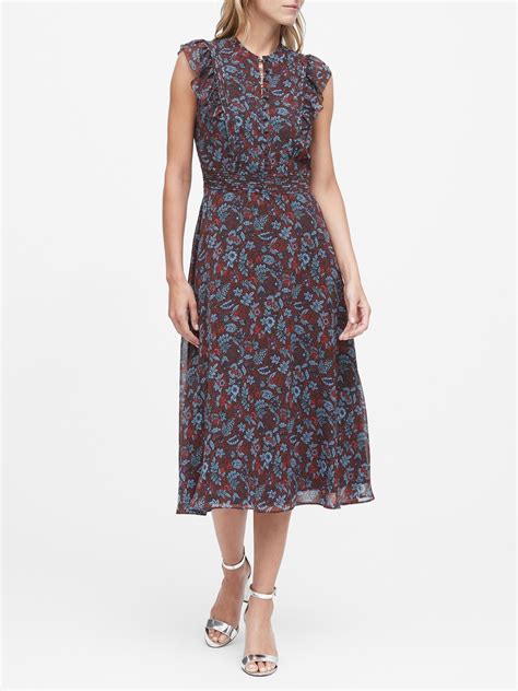 Floral Fit And Flare Dress Banana Republic Fit And Flare Dress